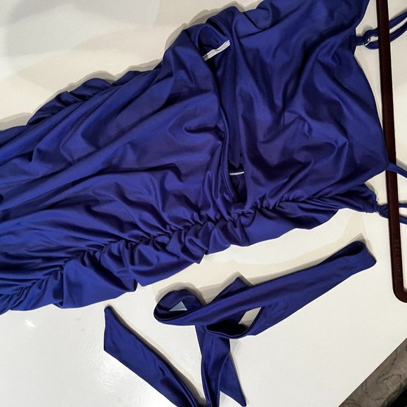 BORIFLORS Women's Cut Out Rouched Backless Spaghetti Strap Dress Size XS - Picture 14 of 14